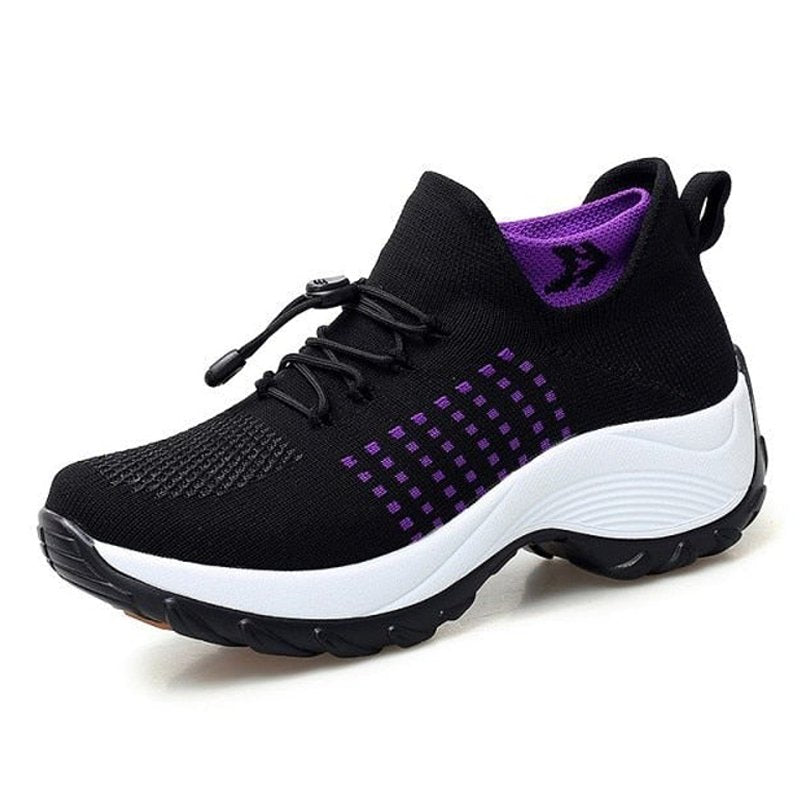 Emily | Sneakers Ortopediche con Plateau in Maglia
