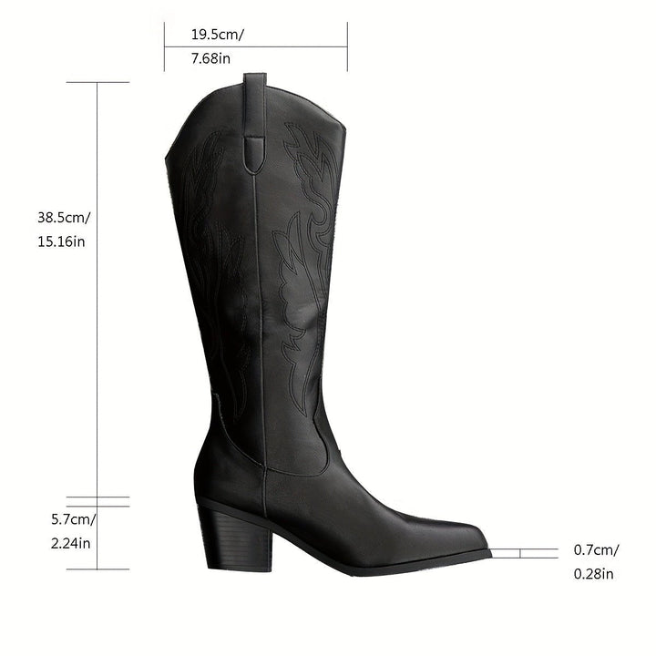 Elisa | Stivali da cowboy eleganti e moderni con gambale largo