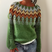 Isabella | Maglione Maglia Geometrico dal Carattere Moderno