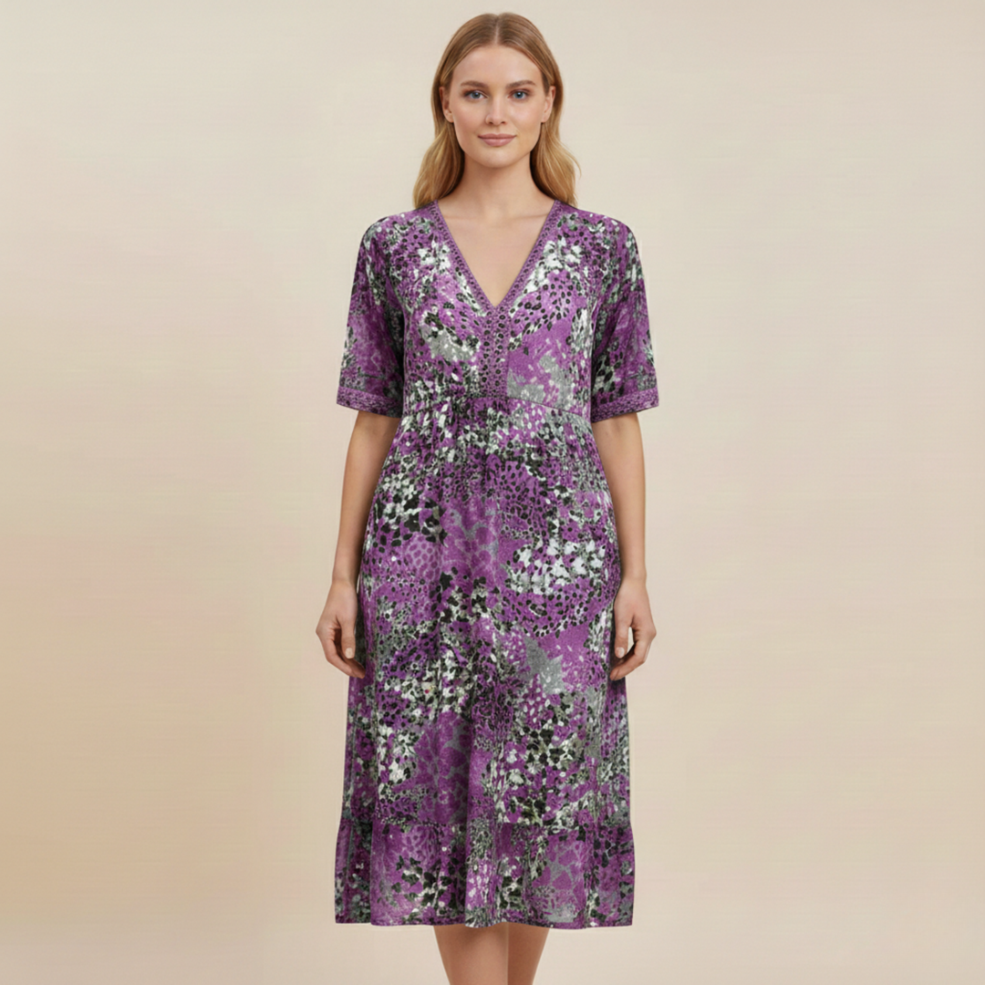Maia | Elegant floral pattern summer dress