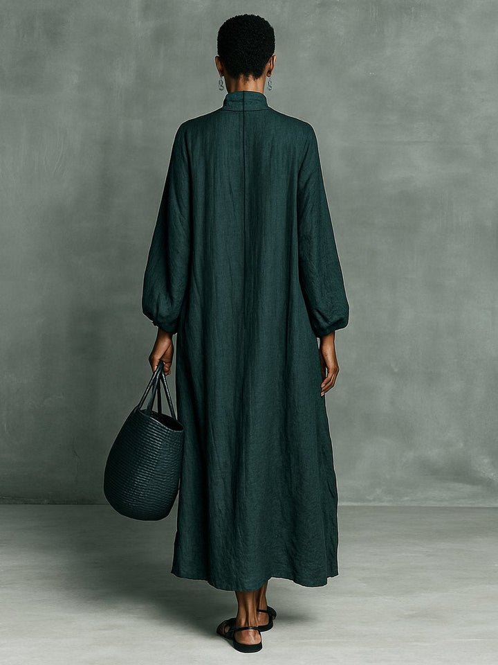 Beatrice | Elegante Abito Maxi a maniche lunghe con ricami floreali