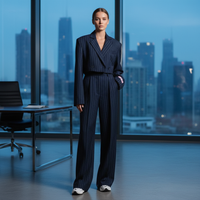 Chiara | Completo Donna a Righe con Blazer e Pantaloni a Gamba Larga