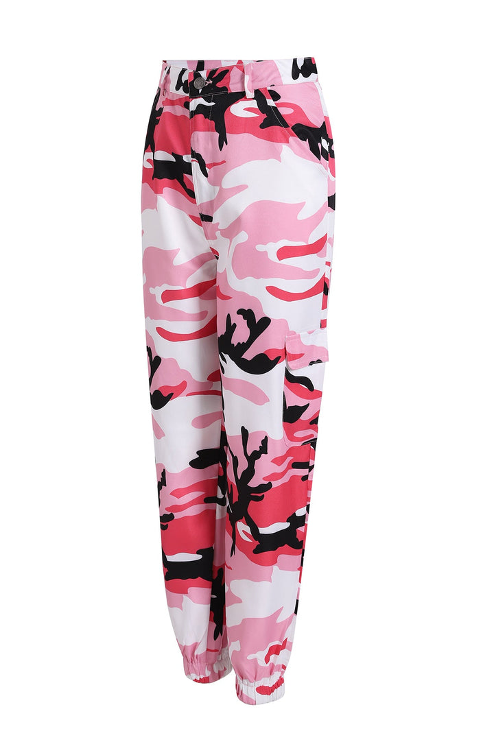Klaudia | Trendige und bequeme Camouflage-Cargohose mit elastischem Bund