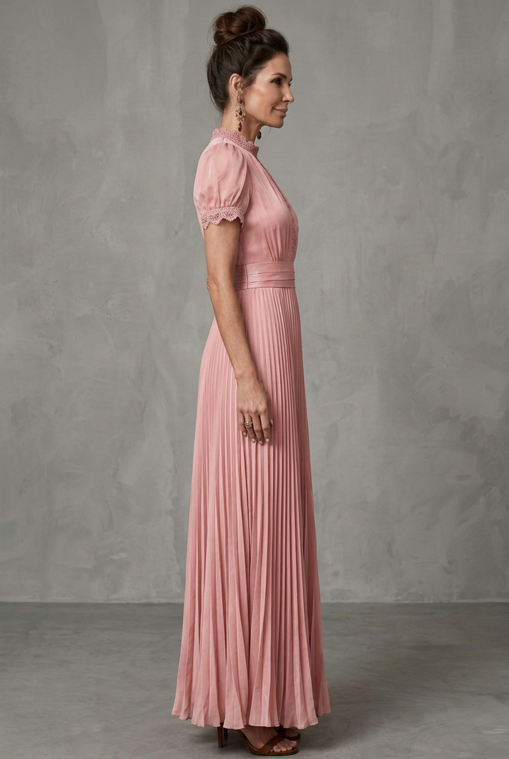 Elara | Maxi Dress – Elegante con Dettagli in Pizzo