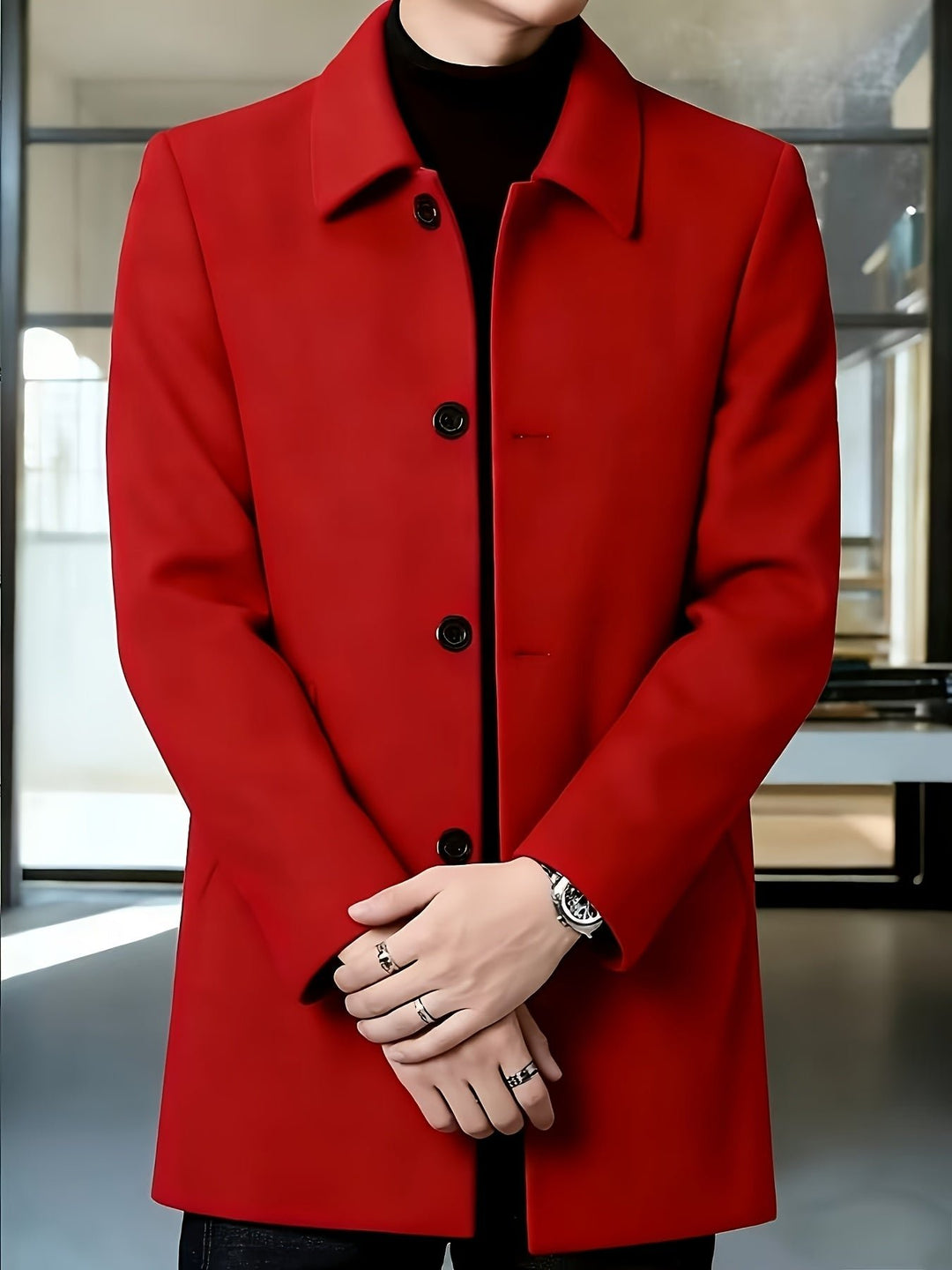 Gerard | Cappotto Single-Breasted Elegante