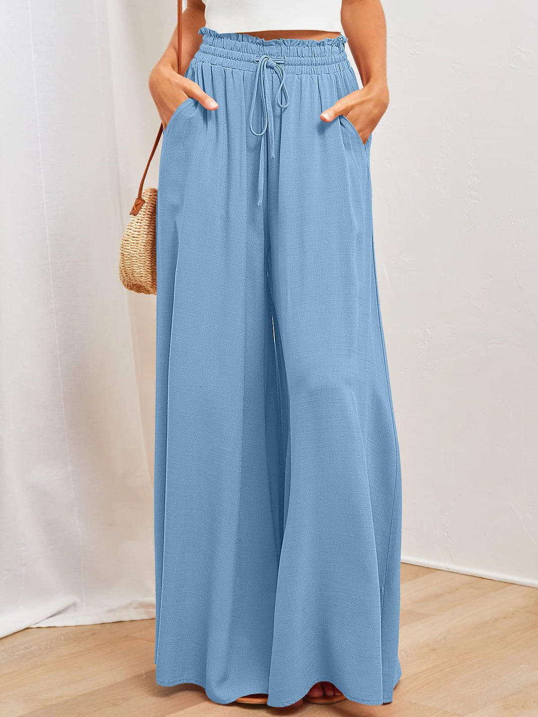 Aurora | Pantaloni Palazzo Donna Estivi a Gamba Larga