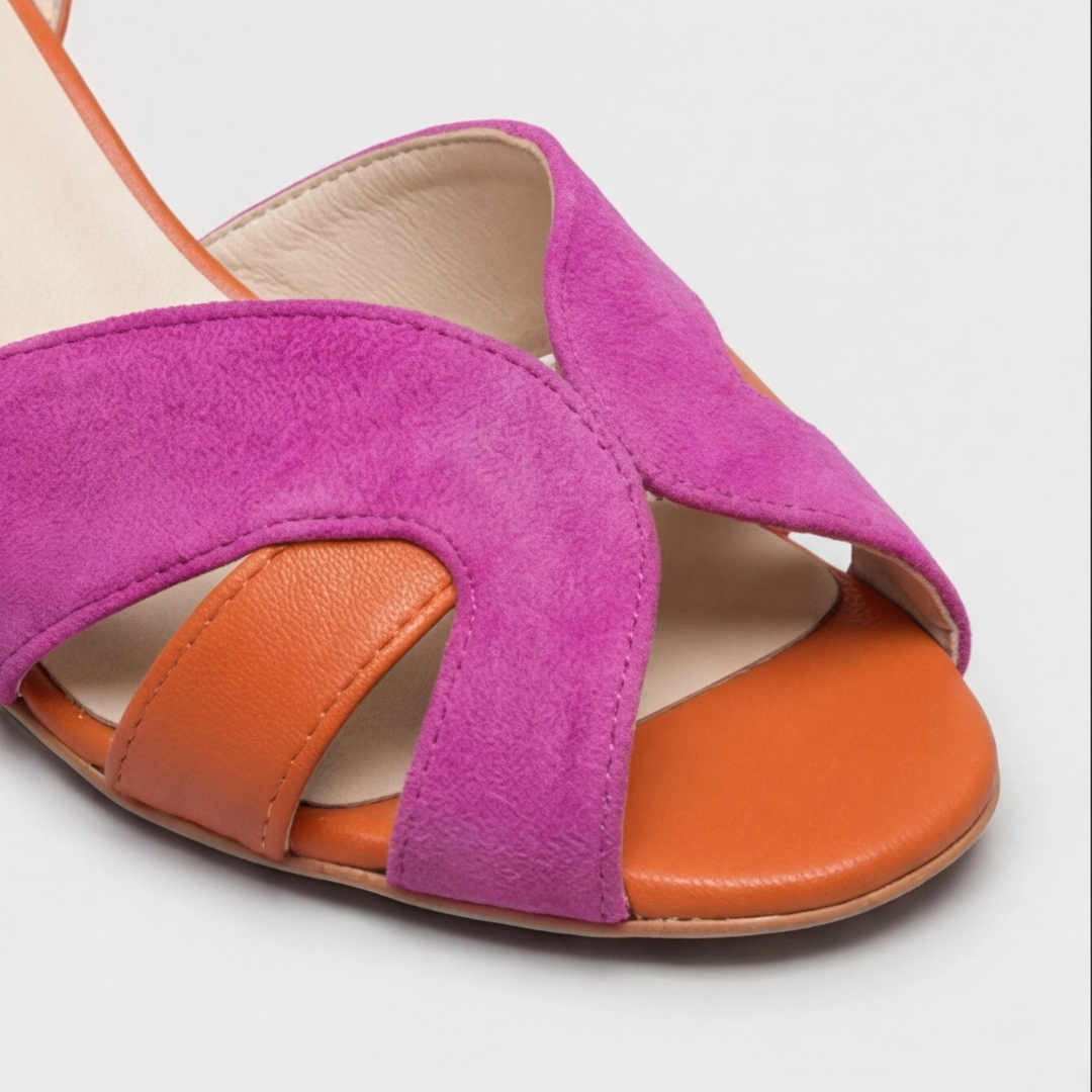 Amanda | Orthopedic Chunky Heels – Color Block Design per Donne
