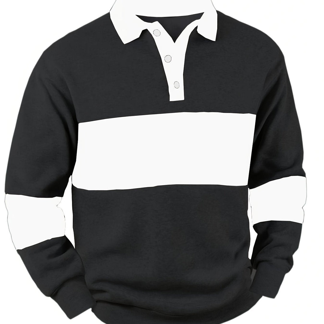 Grayson | Polo a Manica Lunga a Colori Alternati