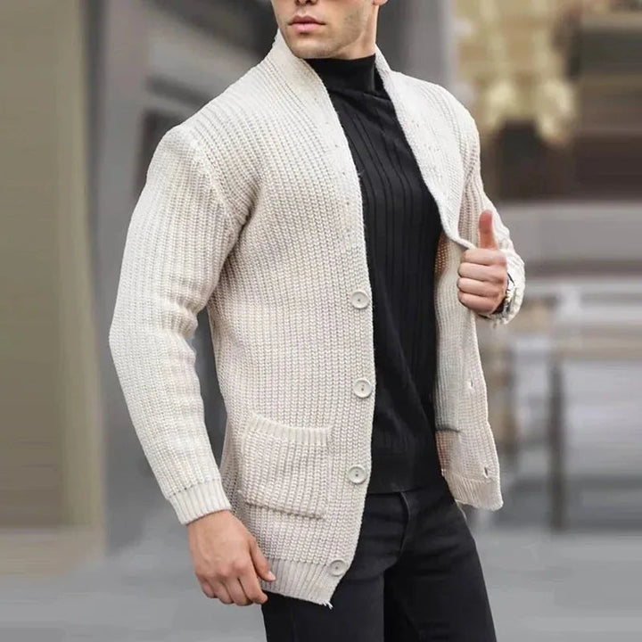 Oliver | Cardigan in Maglia Utility Moderno da Uomo