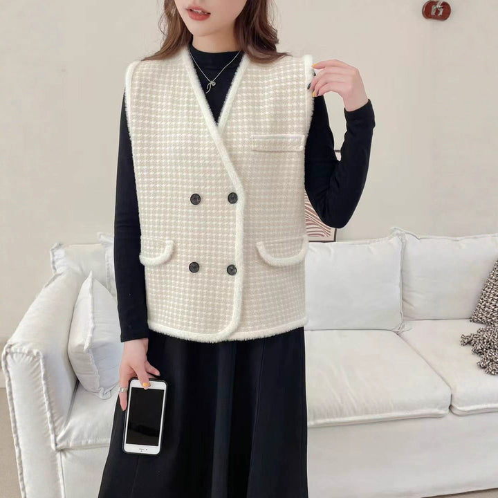 Elizabeth | Gilet Donna Doppiopetto Testurizzato Elegante