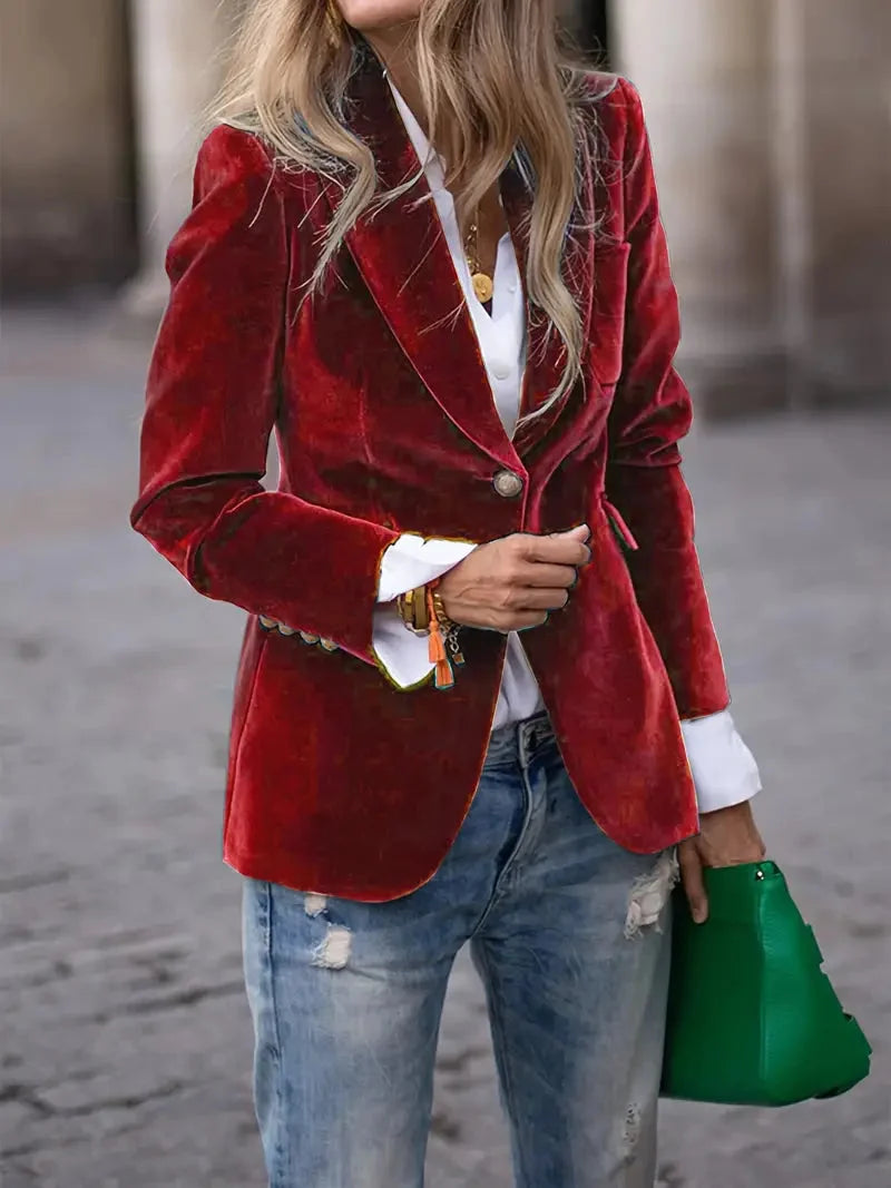 Sofia | Blazer in Velluto da Donna Elegante e Raffinato