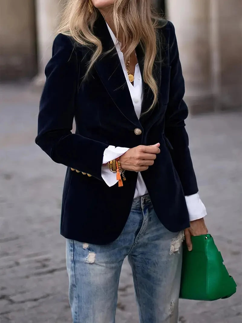 Sofia | Blazer in Velluto da Donna Elegante e Raffinato