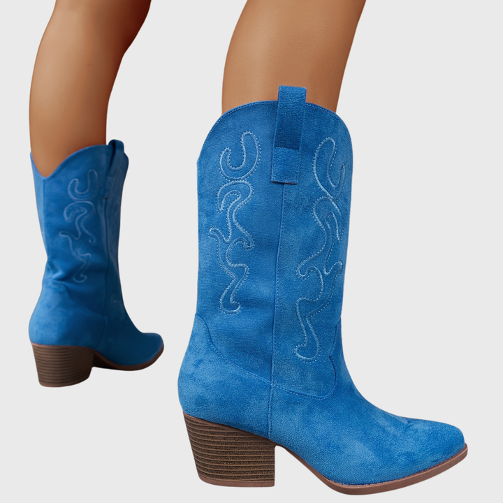 Valentina | Farbige und elegante Cowboystiefel mit weitem Schaft