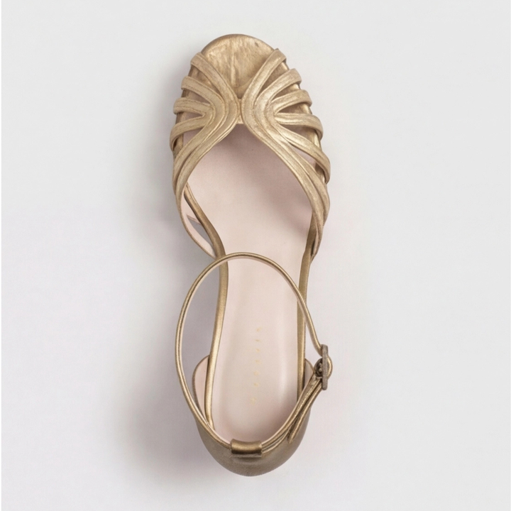 Megan | Sandali con Tacco a Blocco – Design Intrecciato per Donne