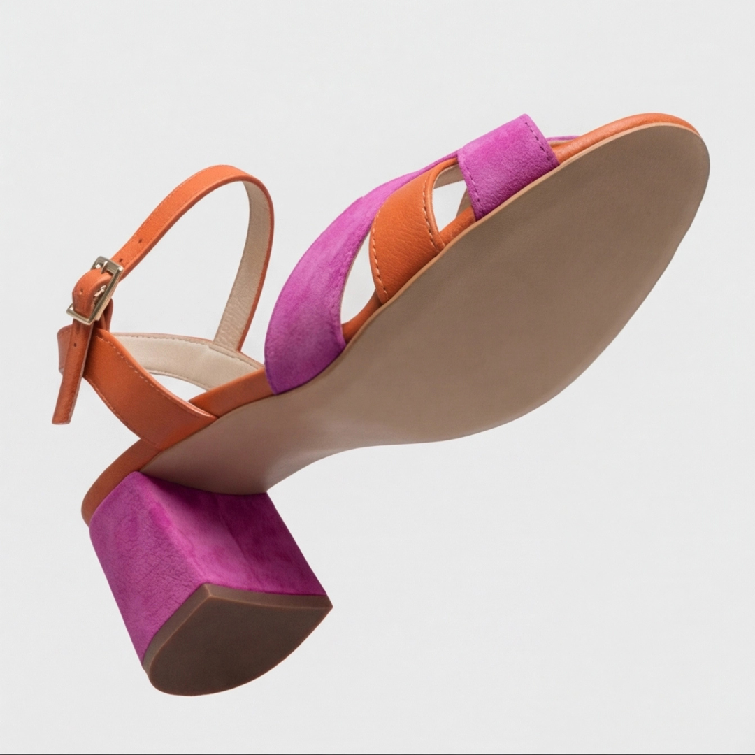 Amanda | Orthopedic Chunky Heels – Color Block Design per Donne
