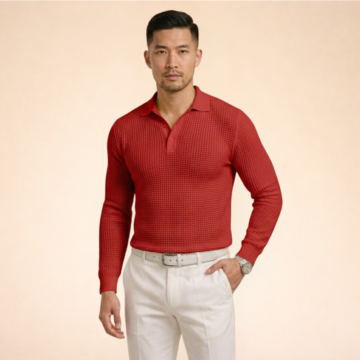 Vincenzo | Elegante polo a maniche lunghe