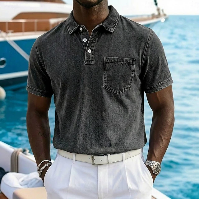 Vincent | Polo Shirt – Vintage-Washed Comfort for Men