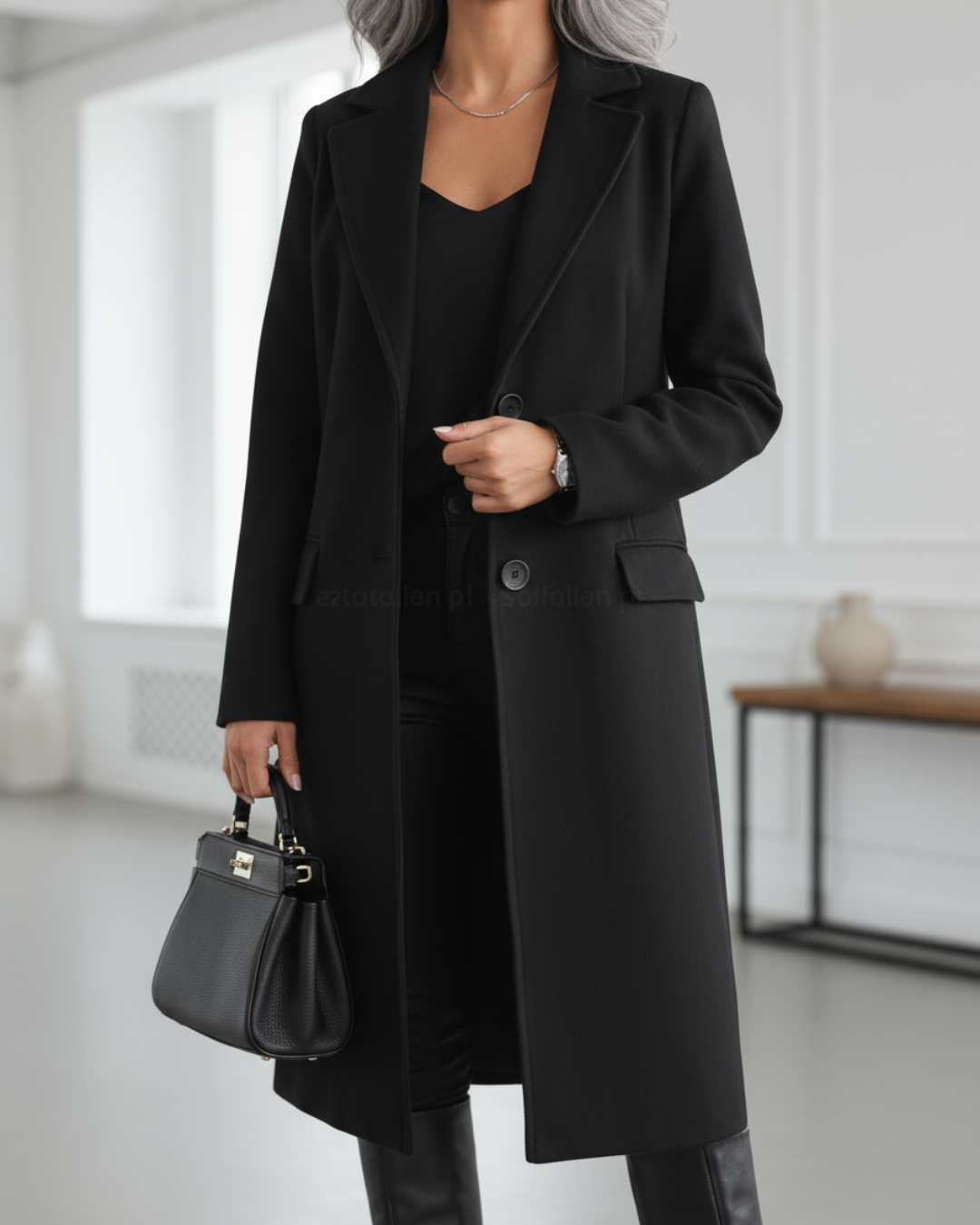 Lucienne | Long Coat – Timeless Elegance for Women