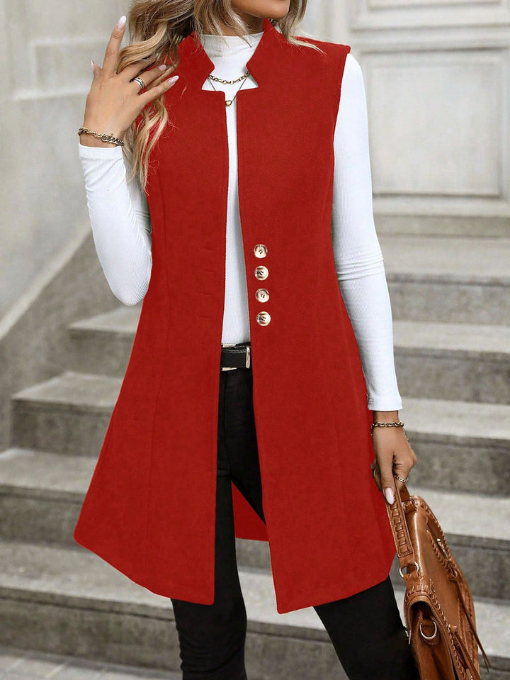 Olivia | Gilet Elegante con Bottoni da Donna