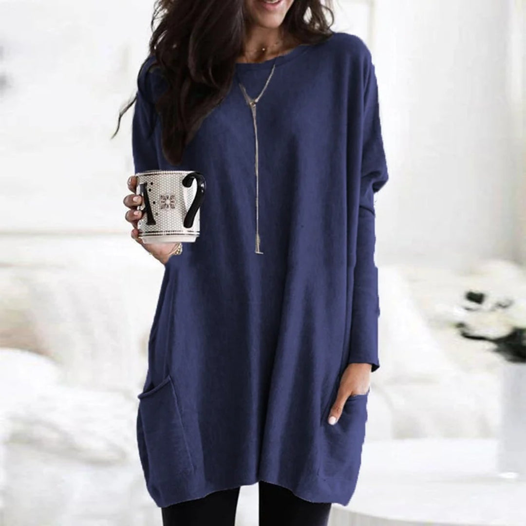 Stella | Tunica Donna Oversize a Maniche Lunghe con Tasche