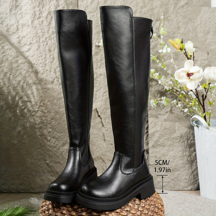 Eliana | Elegant and Comfortable Knee-High Boots with Low Sole