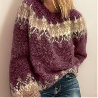 Martina | Elegante E Accogliente Maglione In Maglia Jacquard Nordica