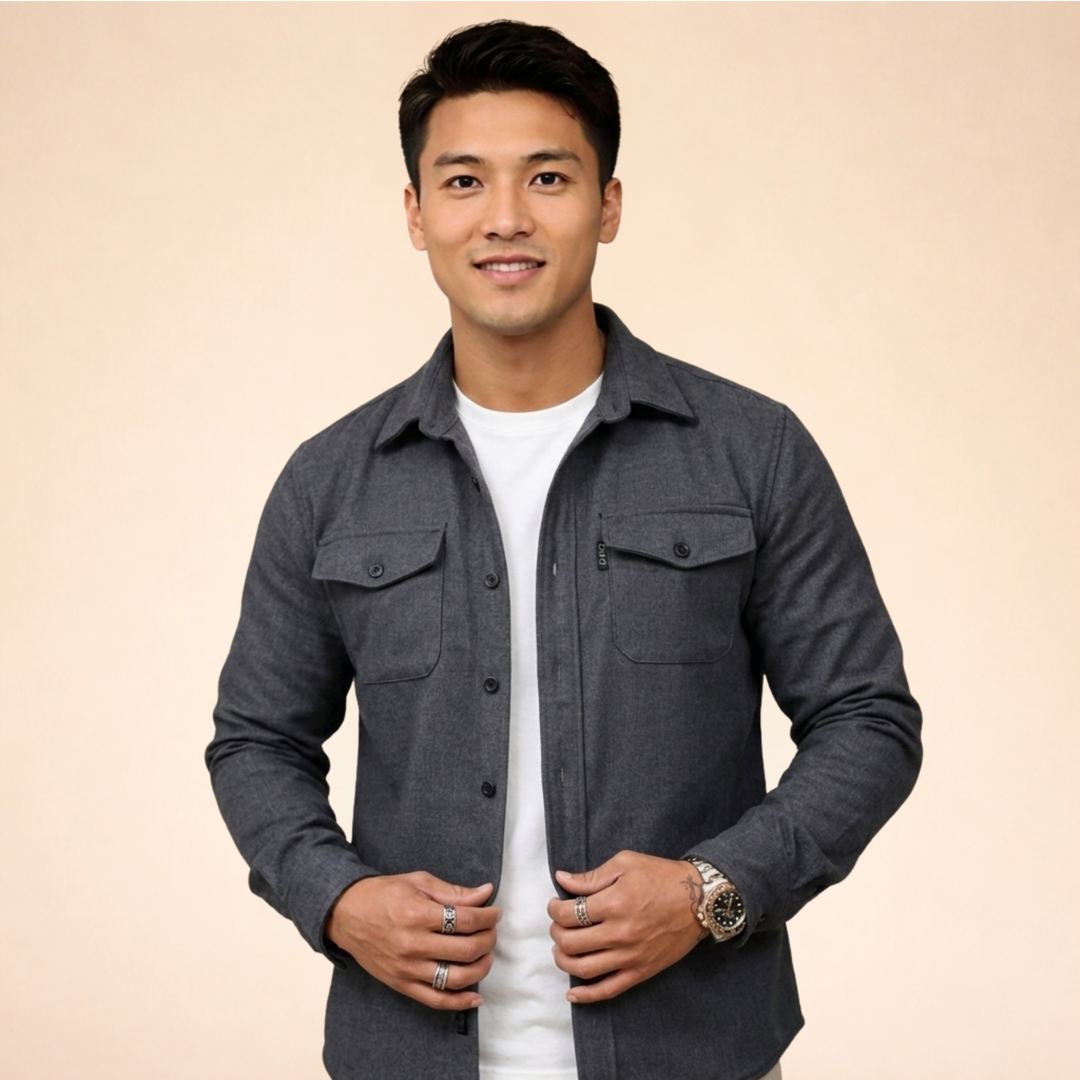 Aleandro | Breathable fabric shirt jacket
