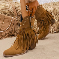 Nadine | Stivali da Cowboy Western da Donna con Frange e Borchie