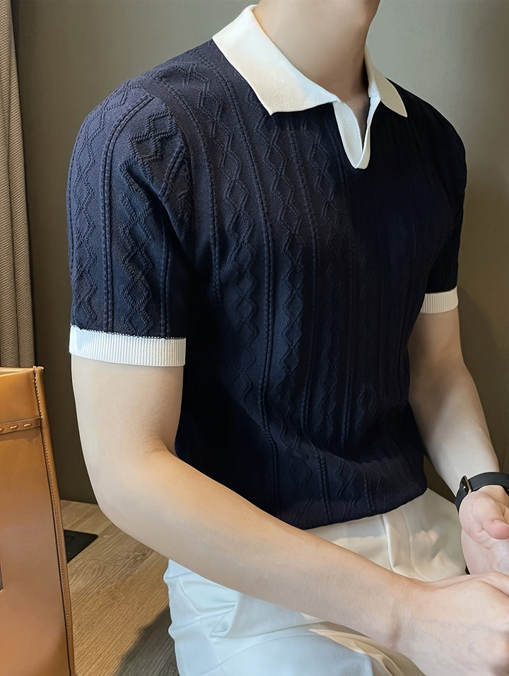 Barrett | Polo Shirt a Righe con Collo a Contrasto