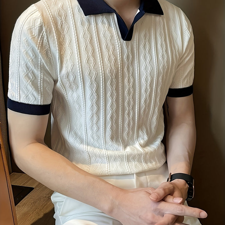 Barrett | Polo Shirt a Righe con Collo a Contrasto