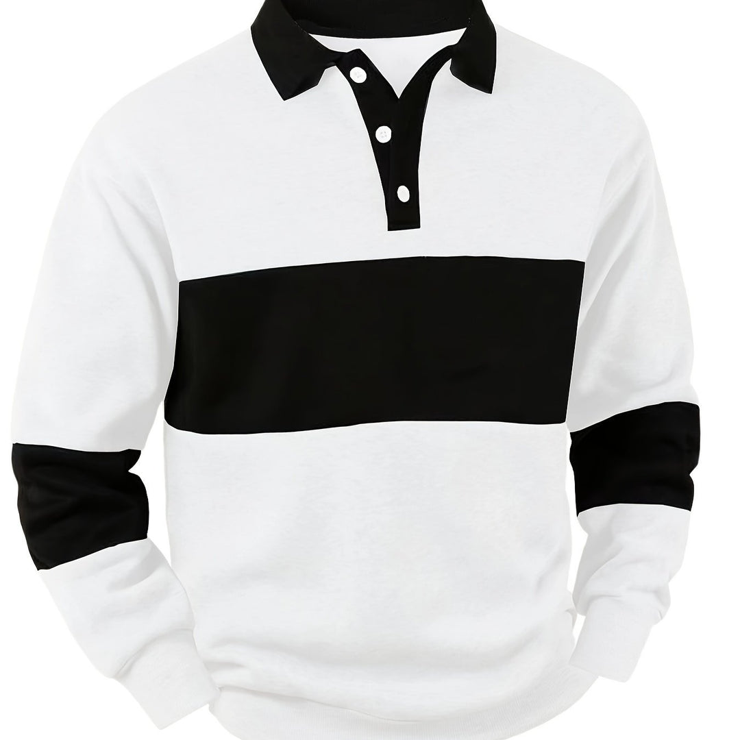 Grayson | Polo a Manica Lunga a Colori Alternati