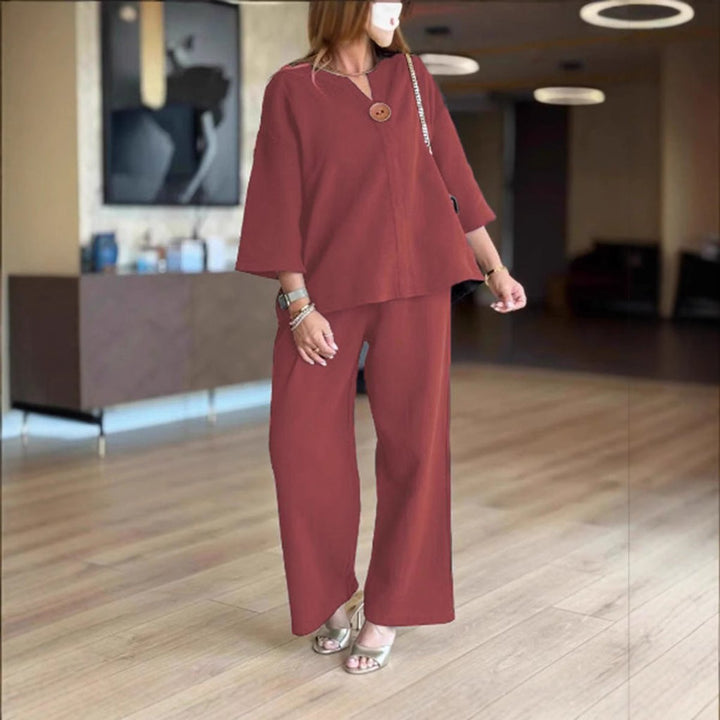 Claudia | Set composto da un'elegante tunica e pantaloni a gamba larga