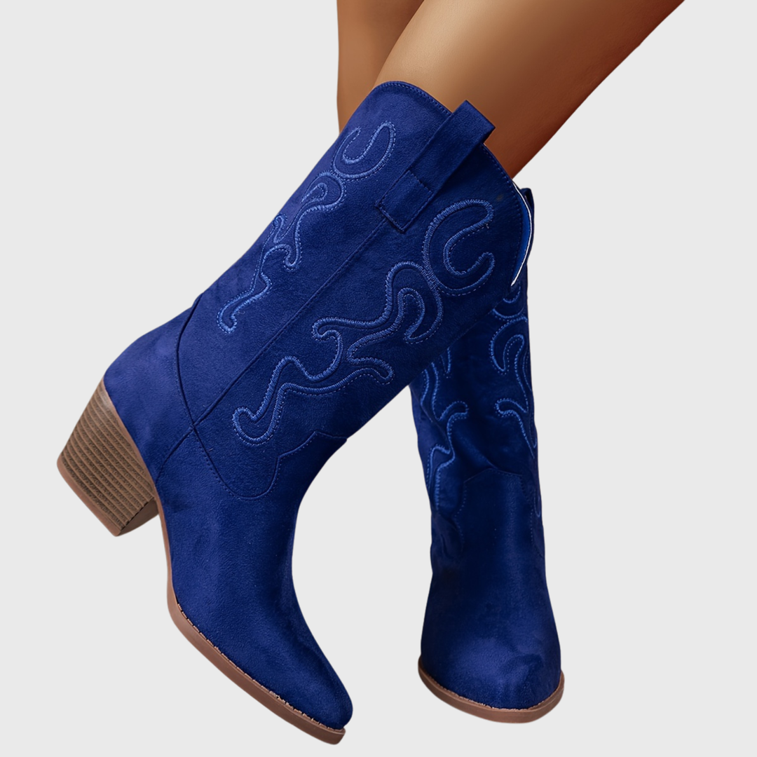 Valentina | Farbige und elegante Cowboystiefel mit weitem Schaft