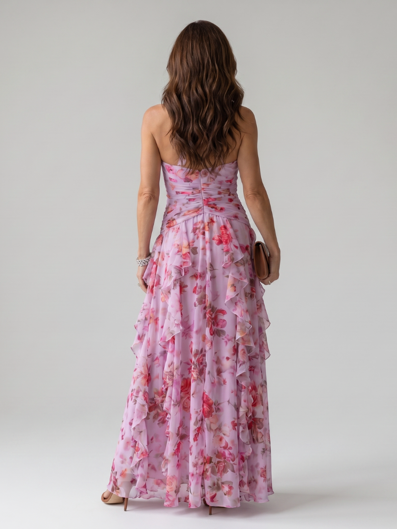 Nori | Maxi Dress – Floral Halter Neck Design