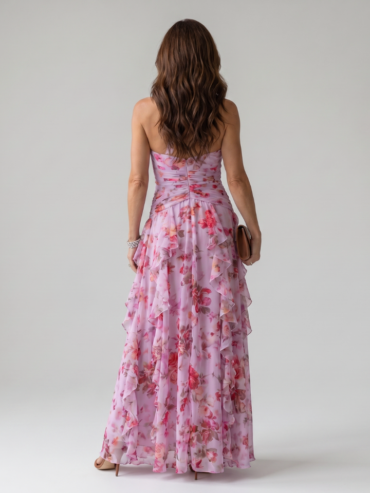 Nori | Maxi Dress – Floral Halter Neck Design