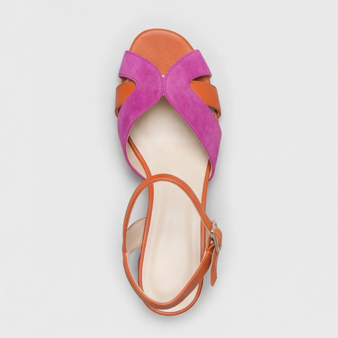 Amanda | Orthopedic Chunky Heels – Color Block Design per Donne