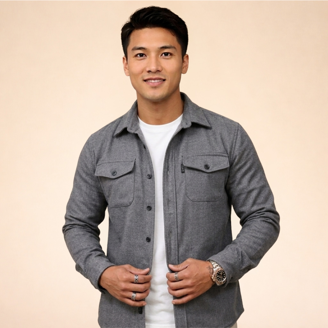 Aleandro | Breathable fabric shirt jacket