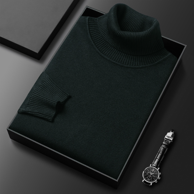 Hunter | Cashmere Cotton Turtleneck Sweater – Luxurious Fit for Men