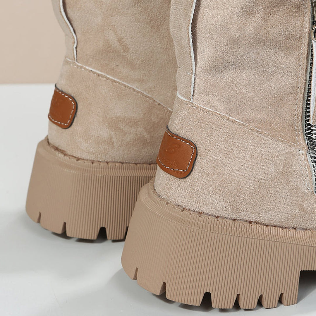 Nicole | Winterliche Wildlederstiefeletten mit Fleecefutter