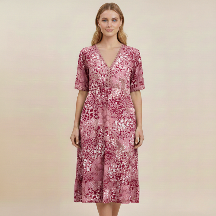 Maia | Elegant floral pattern summer dress
