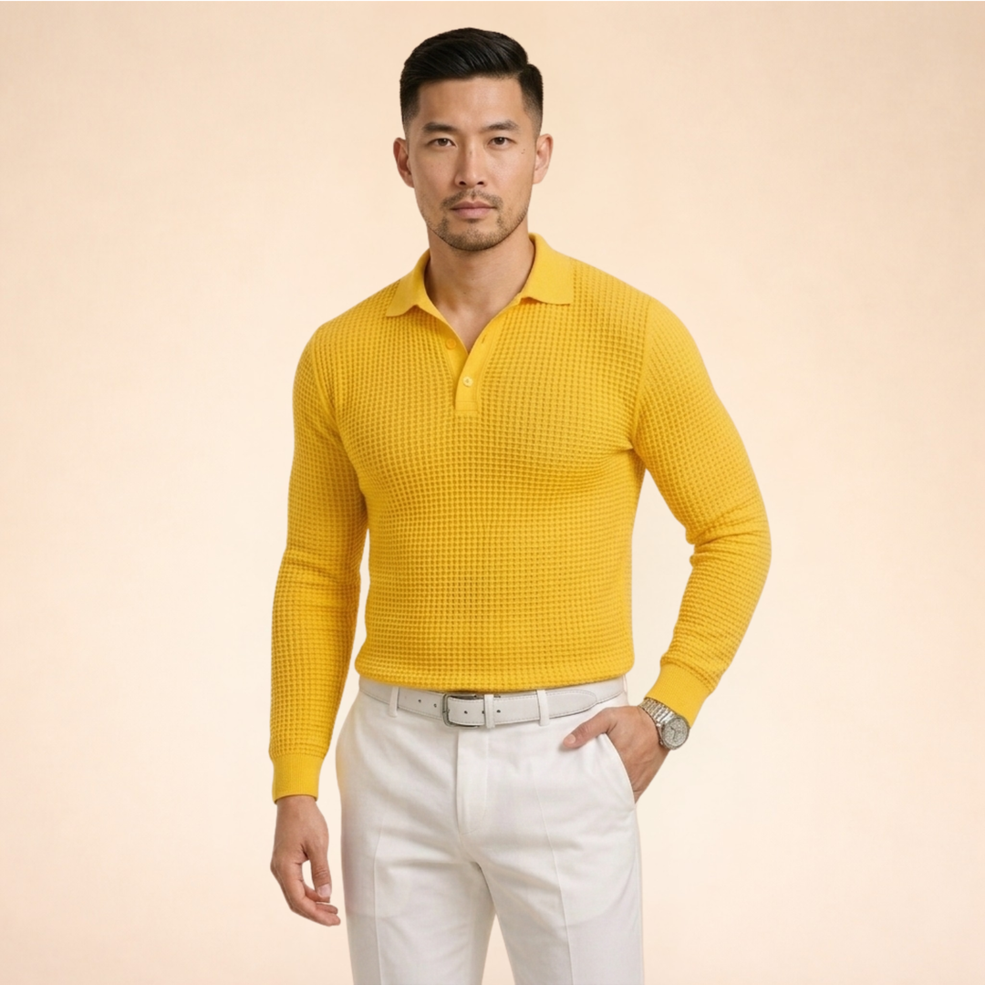 Vincenzo | Elegante polo a maniche lunghe