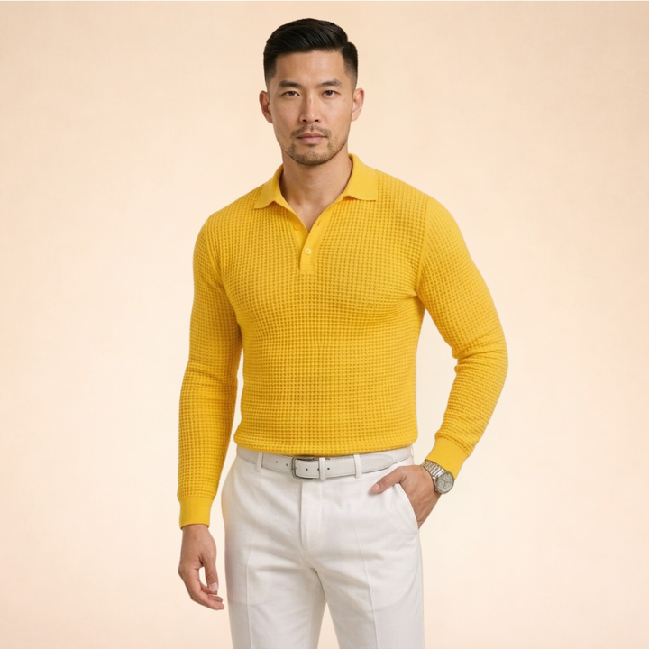 Vincenzo | Elegante polo a maniche lunghe