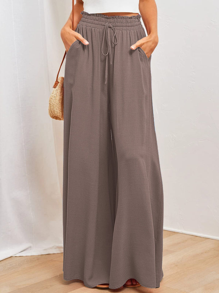 Aurora | Pantaloni Palazzo Donna Estivi a Gamba Larga