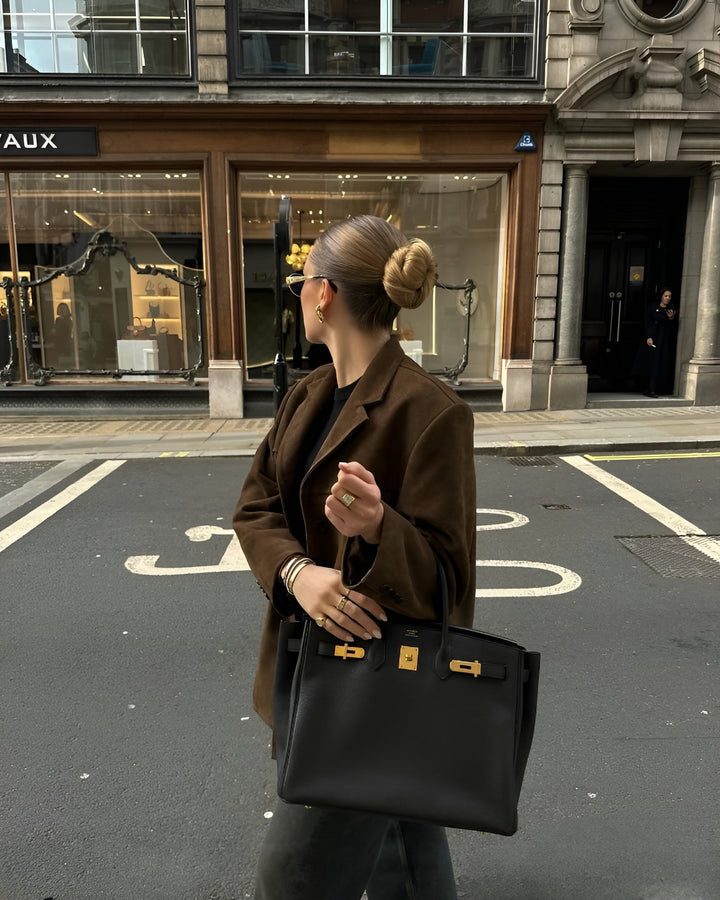 Emily | Weicher und bequemer Damenblazer aus Veloursleder