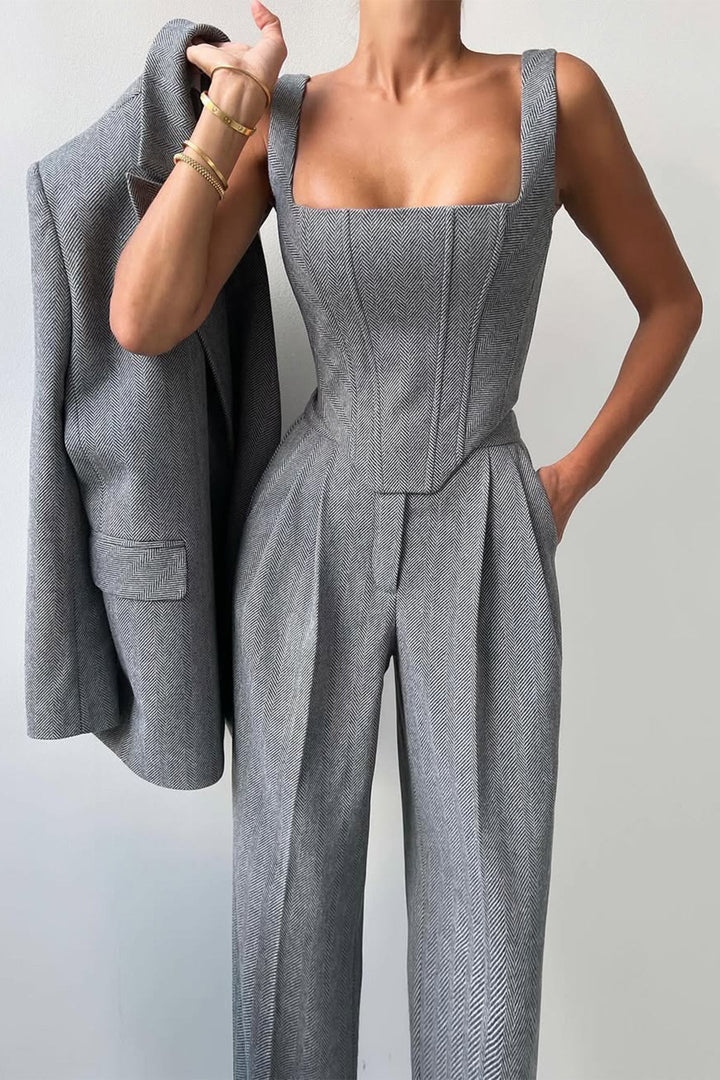 Arianna | Completo Donna a Tre Pezzi con Blazer Doppiopetto