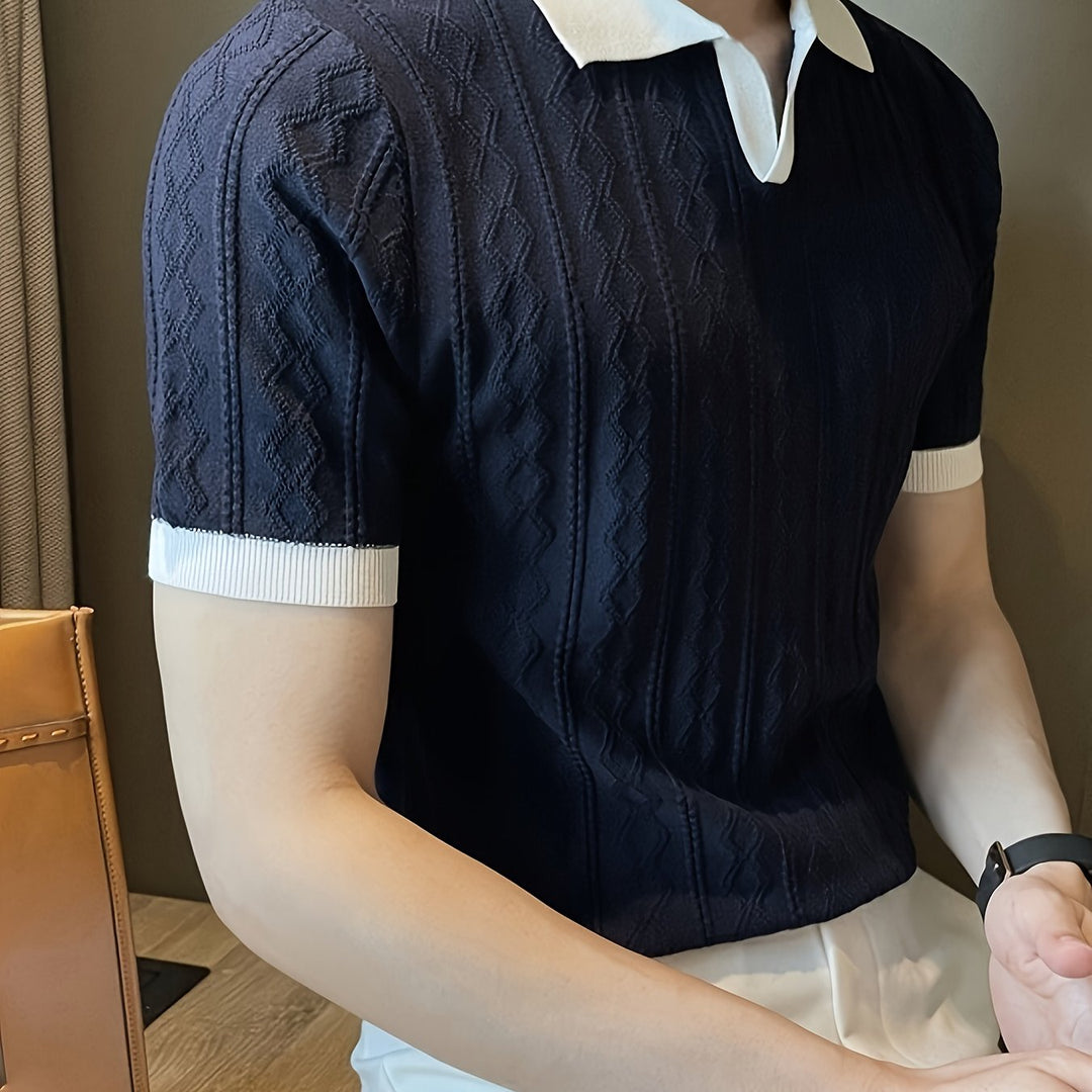 Barrett | Polo Shirt a Righe con Collo a Contrasto
