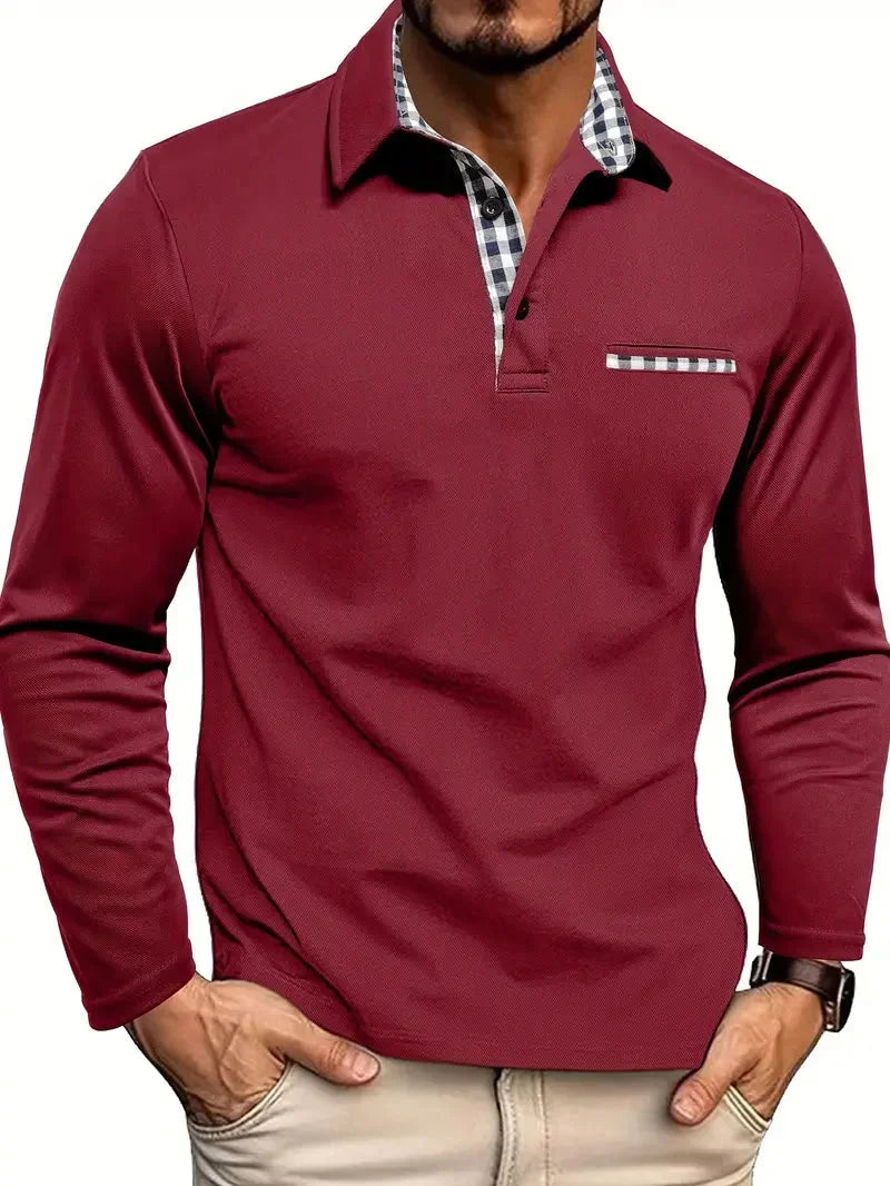 Charel | Long Sleeve Polo Shirt – Stylish and Versatile for Men