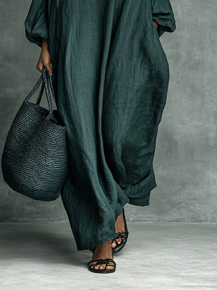 Beatrice | Elegante Abito Maxi a maniche lunghe con ricami floreali