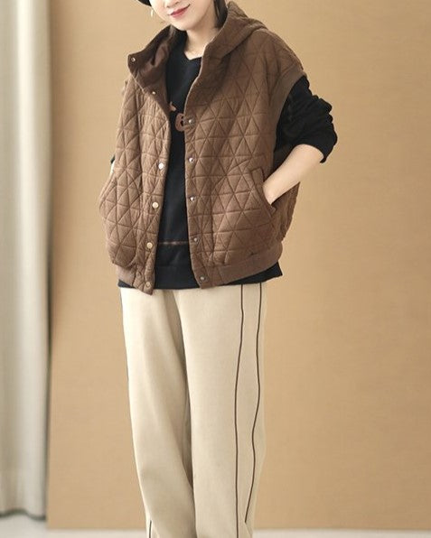 Livia | Gilet Sportivo Invernale con Cappuccio da Donna
