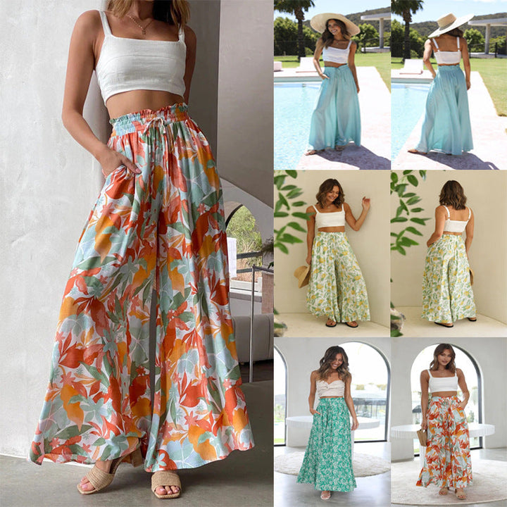 Aurora | Pantaloni Palazzo Donna Estivi a Gamba Larga